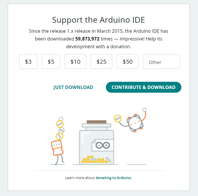 「Arduino IDE」のダウンロード