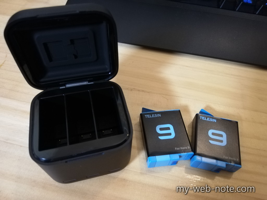 GoPro あると便利なアクセサリー／TELESIN GoProに適用 Hero10 Hero9 Black用の交換用バッテリーとストレージUSB充電器