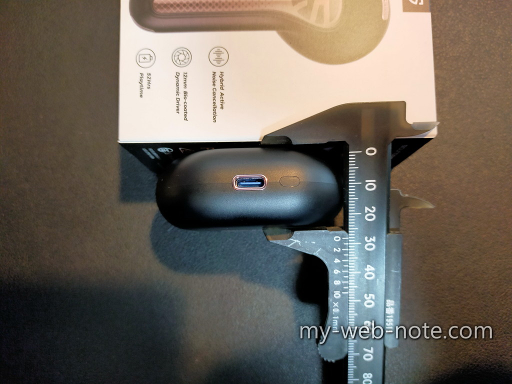 SOUNDPEATS Capsule3 Pro / 充電ケースのサイズ感